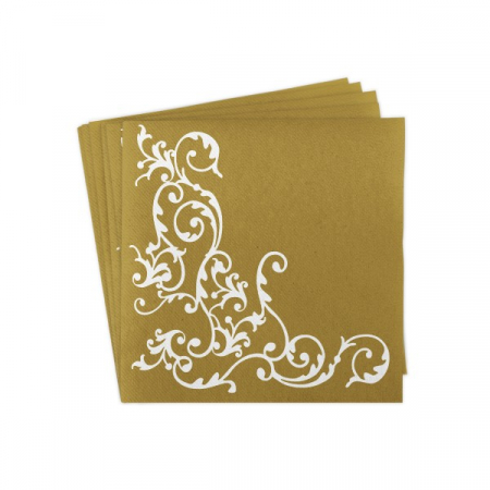 Zsebes evőeszköz-tartó szalvéta Tissue Deluxe – Bézs / 40 × 40 cm / 100 db [5]