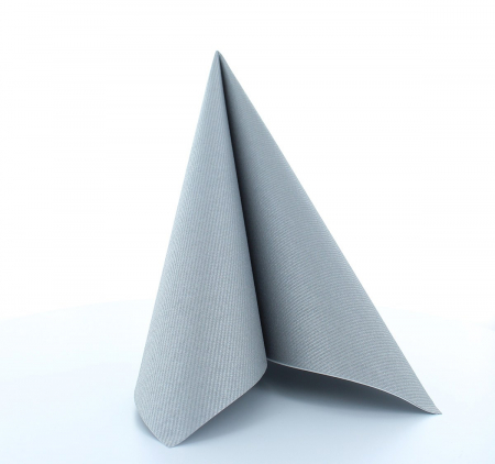 ÜNNEPI SZALVÉTÁK – SZÜLETÉSNAP VAGY KERESZTELŐ - Ünnepi asztali szalvéta, Linclass – Ezüst / 40 × 40 cm / 25 db