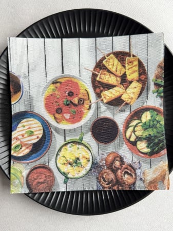 Termékek - Ünnepi asztali szalvéta Softpoint – Szürke Party / 40 × 40 cm / 20 db