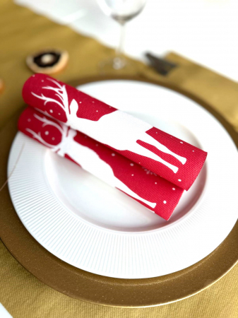 Ünnepi asztali szalvéta Softpoint – Szarvas / 40 × 40 cm / 20 db   [6]