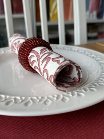 Ünnepi szalvéták, Linclass – Bosse (bordó) / 40 × 40 cm / 50 db   [5]