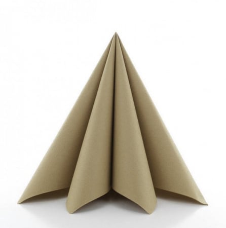 ÜNNEPI SZALVÉTÁK – EGYSZÍNŰ - Szalvéták asztali ünnepi Linclass - Natúr barna (Cappuccino) / 40 x 40 cm / 50 db