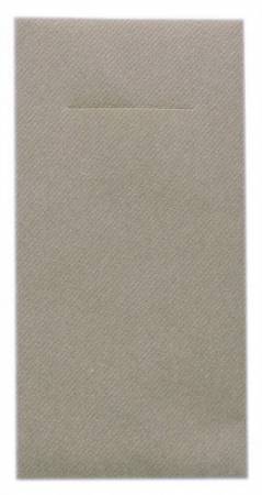 Zsebes evőeszköz-tartó szalvéta Linclass – Bézs-szürke (Szürke) / 40 × 40 cm / 75 db [1]