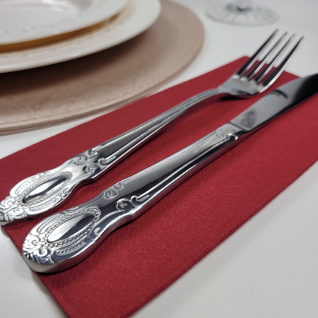 Linclass ultra prémium szalvéták, bordó/vörösbor, 40 × 40 cm, hajtogatás 1/8, 12 db [1]