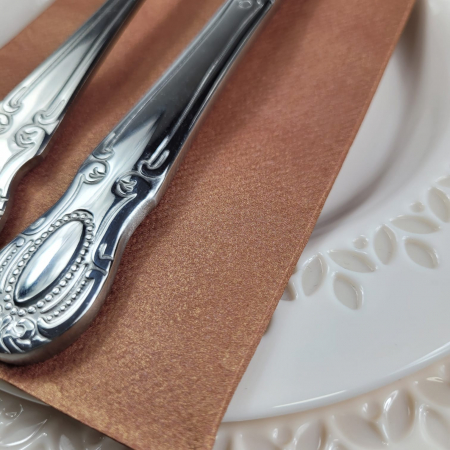 Linclass ultra prémium szalvéták, Bronz, 40 × 40 cm, hajtogatás 1/8, 12 db [1]