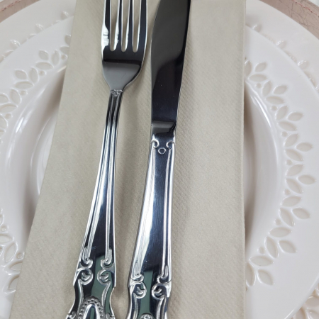 Linclass ultra prémium szalvéták, Pebble Stone (bézs pasztell), 40 × 40 cm, hajtogatás 1/8, 12 db [2]