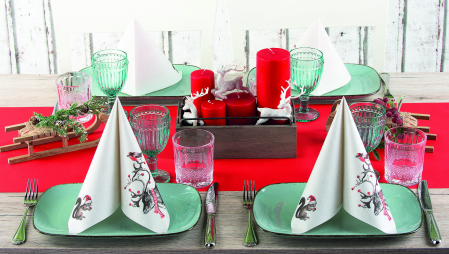 Asztali futó Linclass – Krém / 40 cm × 24 m / 1 tekercs [2]