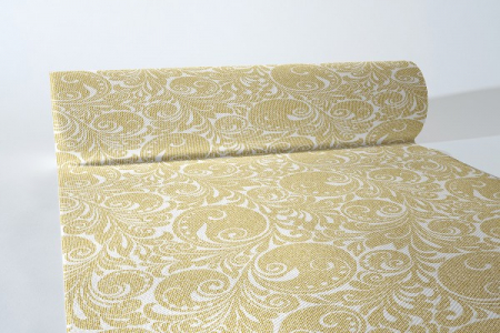 Asztali futó - Karacsonyi asztalfuto, Linclass - Jordan weiss-gold / feher-arany / 40 × 24 cm / 1 db