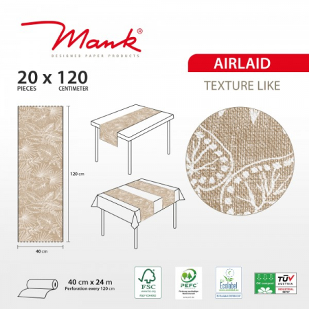 Asztali futó Linclass - Kona (bézs) / 40 cm x 24 m / 1 tekercs [1]