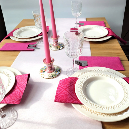 Asztali futó Linclass – Világos rózsaszín (pasztell rózsaszín) / 40 cm × 24 m / 1 tekercs [2]