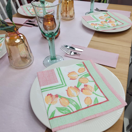 Asztali futó Linclass – Világos rózsaszín (pasztell rózsaszín) / 40 cm × 24 m / 1 tekercs [6]