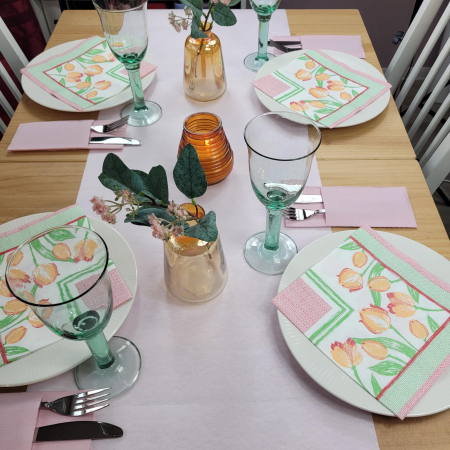 Asztali futó Linclass – Világos rózsaszín (pasztell rózsaszín) / 40 cm × 24 m / 1 tekercs [5]