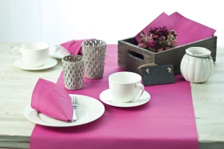 ASZTALI FUTÓK – EGYSZÍNŰ - Asztali futó - Linclass lila (Rózsaszín inchis) / 40 cm x 24 m / 1 tekercs