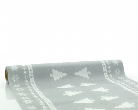 Asztali futó Linclass - Fehér Tree (argintiu) / 40 cm x 4,8 m / 1 tekercs [1]