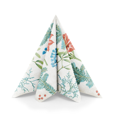 Karacsonyi unnepi szalvetak – Rendelesre - Unnepi Linclass asztali szalvetak Szilveszterre/Ujevre - Amaryllis / 40 × 40 cm / 50 db