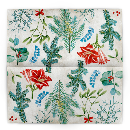 Unnepi Linclass asztali szalvetak Szilveszterre/Ujevre - Amaryllis / 40 × 40 cm / 50 db [1]