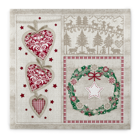 Unnepi Linclass asztali szalvetak Szilveszterre/Ujevre - Benita / 40 × 40 cm / 50 db [2]