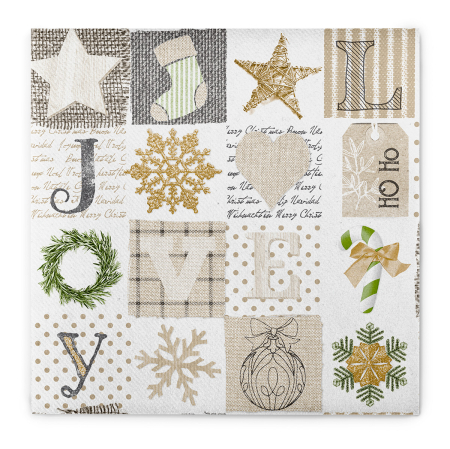 Unnepi Linclass asztali szalvetak Szilveszterre/Ujevre - Candy / 40 × 40 cm / 50 db [2]