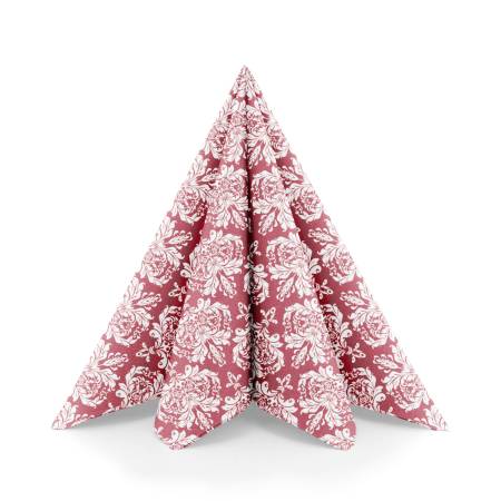 Karacsonyi unnepi szalvetak – Rendelesre - Unnepi Linclass asztali szalvetak Szilveszterre/Ujevre - Casper bordeaux / 40 × 40 cm / 50 db