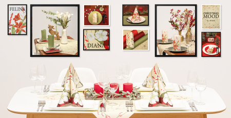 Unnepi Linclass asztali szalvetak Szilveszterre/Ujevre - Diana / 40 × 40 cm / 50 db [2]