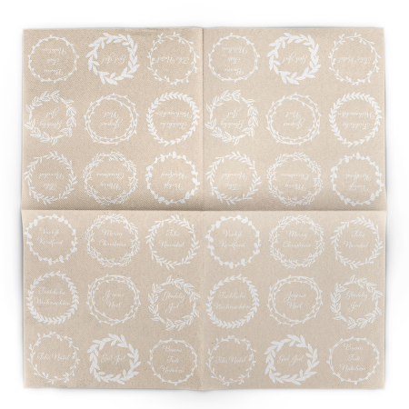 Unnepi Linclass asztali szalvetak Szilveszterre/Ujevre - Duncan / 40 × 40 cm / 50 db [1]