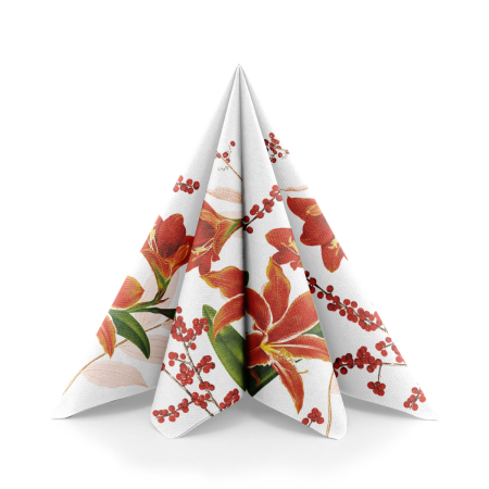 Karacsonyi unnepi szalvetak – Rendelesre - Unnepi Linclass asztali szalvetak Szilveszterre/Ujevre - Felina / 40 × 40 cm / 50 db