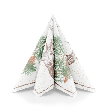 Karacsonyi unnepi szalvetak – Rendelesre - Unnepi Linclass asztali szalvetak Szilveszterre/Ujevre - Gustav / 40 × 40 cm / 50 db