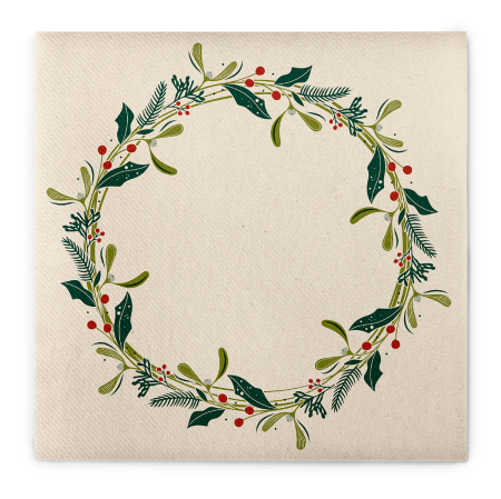 Unnepi Linclass asztali szalvetak Szilveszterre/Ujevre - Isabell pebble stone / 40 × 40 cm / 50 db [2]