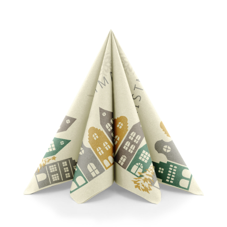 Karacsonyi unnepi szalvetak – Rendelesre - Unnepi Linclass asztali szalvetak Szilveszterre/Ujevre - Julika / 40 × 40 cm / 50 db