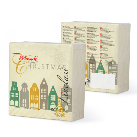 Unnepi Linclass asztali szalvetak Szilveszterre/Ujevre - Julika / 40 × 40 cm / 50 db [2]