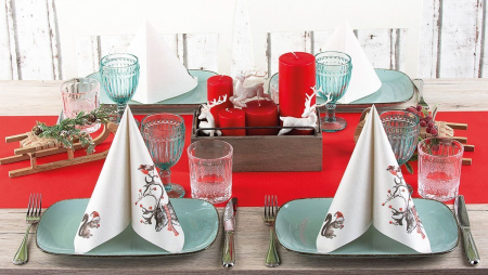 Unnepi Linclass asztali szalvetak Szilveszterre/Ujevre - Knut / 40 × 40 cm / 50 db [1]