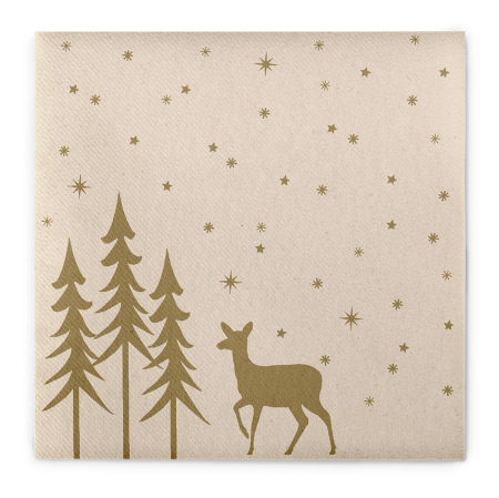 Unnepi Linclass asztali szalvetak Szilveszterre/Ujevre - Liane pebble stone / 40 × 40 cm / 50 db [1]