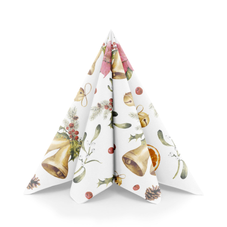 Karacsonyi unnepi szalvetak – Rendelesre - Unnepi Linclass asztali szalvetak Szilveszterre/Ujevre - Marianne / 40 × 40 cm / 50 db