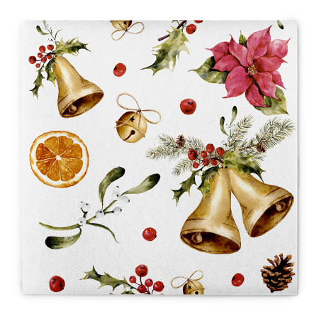 Unnepi Linclass asztali szalvetak Szilveszterre/Ujevre - Marianne / 40 × 40 cm / 50 db [1]