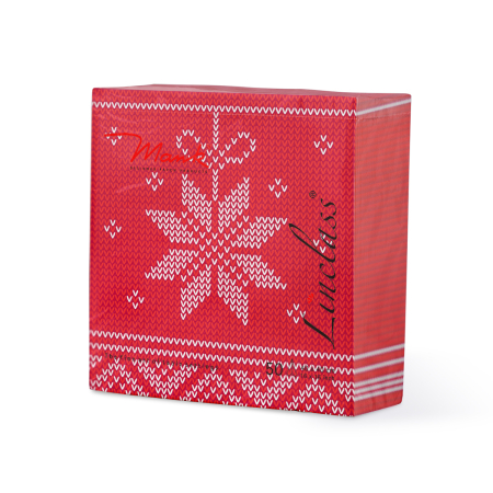 Unnepi Linclass asztali szalvetak Szilveszterre/Ujevre - Mick rot-bordeaux / piros-bordo / 40 × 40 cm / 50 db [2]