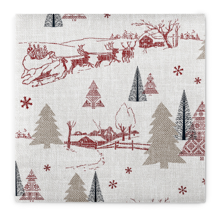 Karacsonyi unnepi szalvetak – Rendelesre - Unnepi Linclass asztali szalvetak Szilveszterre/Ujevre - Rudi / 40 × 40 cm / 50 db