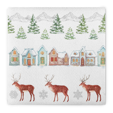 Karacsonyi unnepi szalvetak – Rendelesre - Unnepi Linclass asztali szalvetak Szilveszterre/Ujevre - Sandy / 40 × 40 cm / 50 db