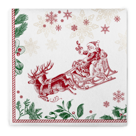 Karacsonyi unnepi szalvetak – Rendelesre - Unnepi Linclass asztali szalvetak Szilveszterre/Ujevre - Tiemen / 40 × 40 cm / 50 db
