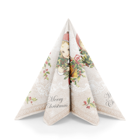 Karacsonyi unnepi szalvetak – Rendelesre - Unnepi Linclass asztali szalvetak Szilveszterre/Ujevre - Wiebke / 40 × 40 cm / 50 db