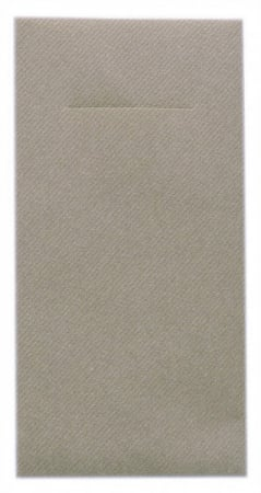 Zsebes evőeszköz-tartó szalvéta Linclass – Bézs-szürke (Szürke) / 40 × 40 cm / 75 db [2]