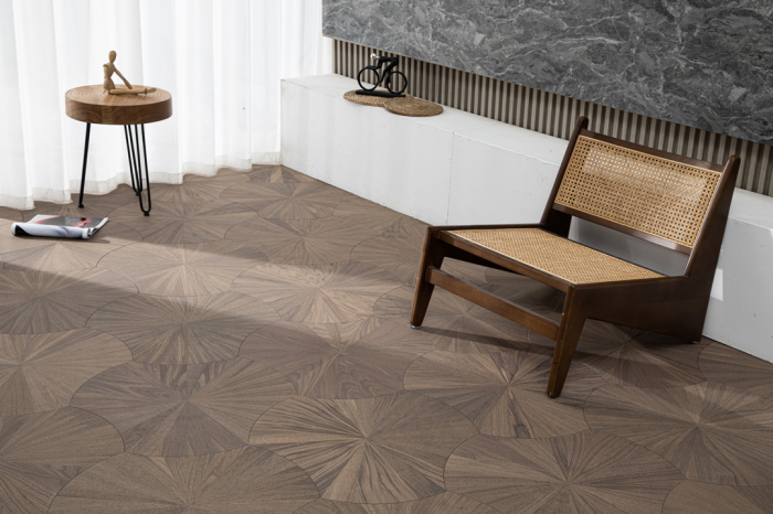 Parchet dublustratificat Cosy Art Lotus, model geometric lotus, nuc negru, parchetdecor.ro [2]