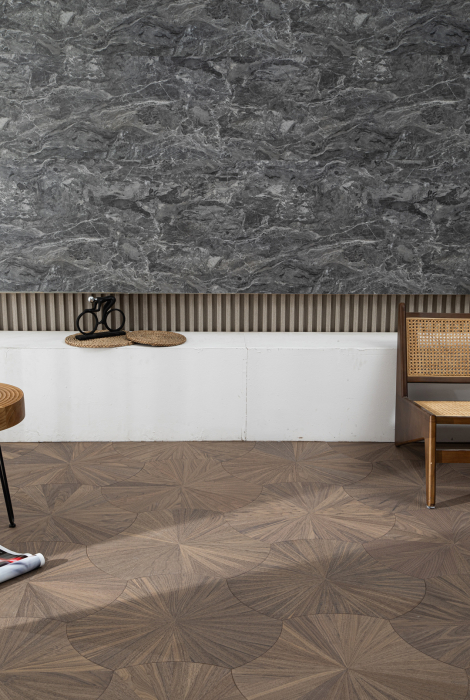 Parchet dublustratificat Cosy Art Lotus, model geometric lotus, nuc negru, parchetdecor.ro [5]