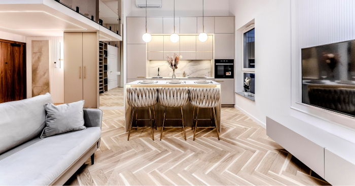 Parchet Chevron Nancy – stejar Natur periat, ulei Woka [2]