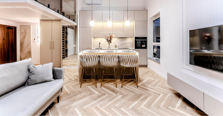 Parchet Chevron Nancy – stejar Natur periat, ulei Woka [1]