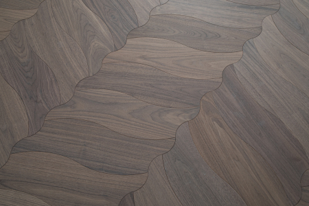 Parchet dublustratificat Cosy Art Wave, model Big Leaf, nuc american, wire brushed, 600×195 mm, parchetdecor.ro [5]