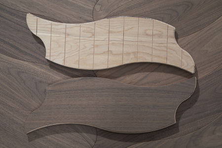 Parchet dublustratificat Cosy Art Wave, model Big Leaf, nuc american, wire brushed, 600×195 mm, parchetdecor.ro [7]