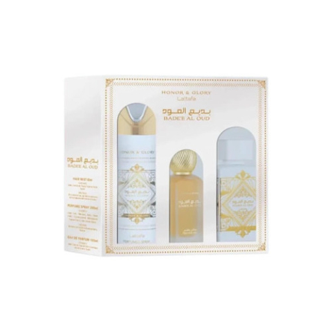 Parfumuri unisex - Bade'e Al Oud Honor and Glory Eau de Parfum 100ml + Deodorant Spray 200ml + Hair Mist 50ml