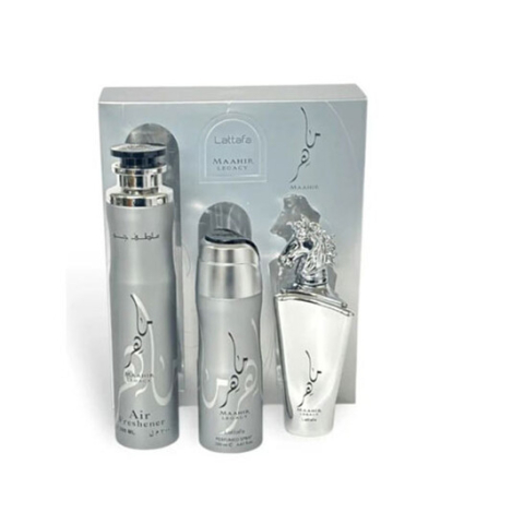 Parfumuri pentru barbati - Maahir Legacy Eau de Parfum 100ml + Deodorant Spray 200ml + Air Freshener 300ml