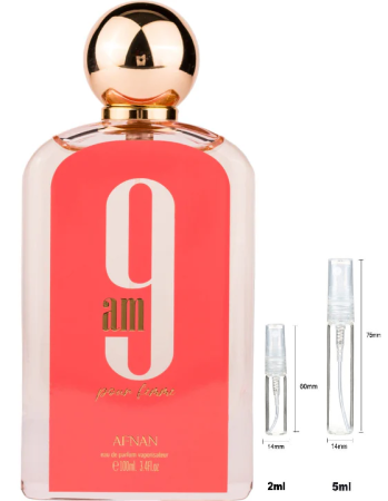 Brand - Sticluță transparentă reutilizabilă cu spray și capac pentru Afnan 9 AM Women EDP