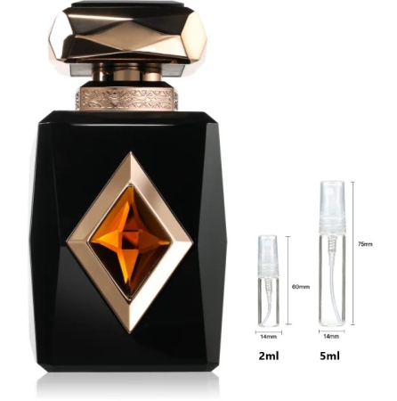 Mostre Reincarcabile - Sticluță transparentă reutilizabilă  cu  spray  și  capac  pentru  Amber Saffron French Avenue